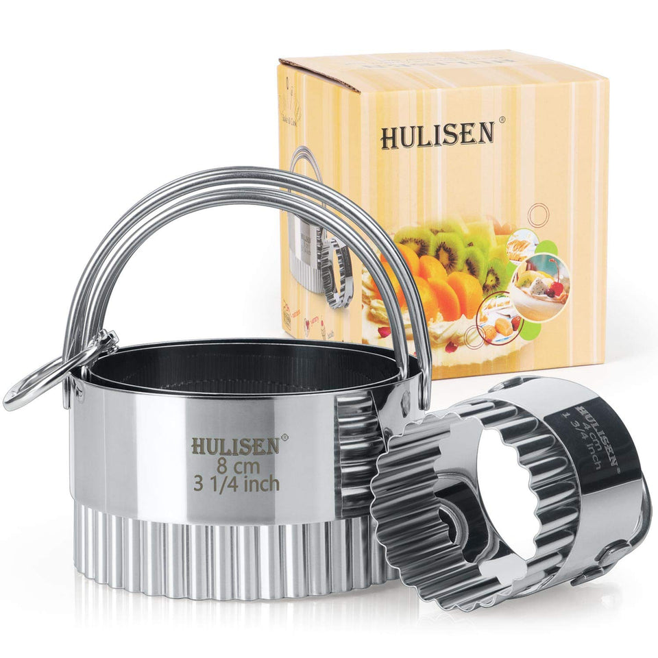 HULISEN round-handle wave biscuit cutters for precise, even cookies.