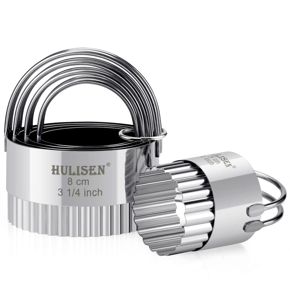 HULISEN Wave 1 3/4 inch biscuit cutter for precise, evenly shaped cookies.