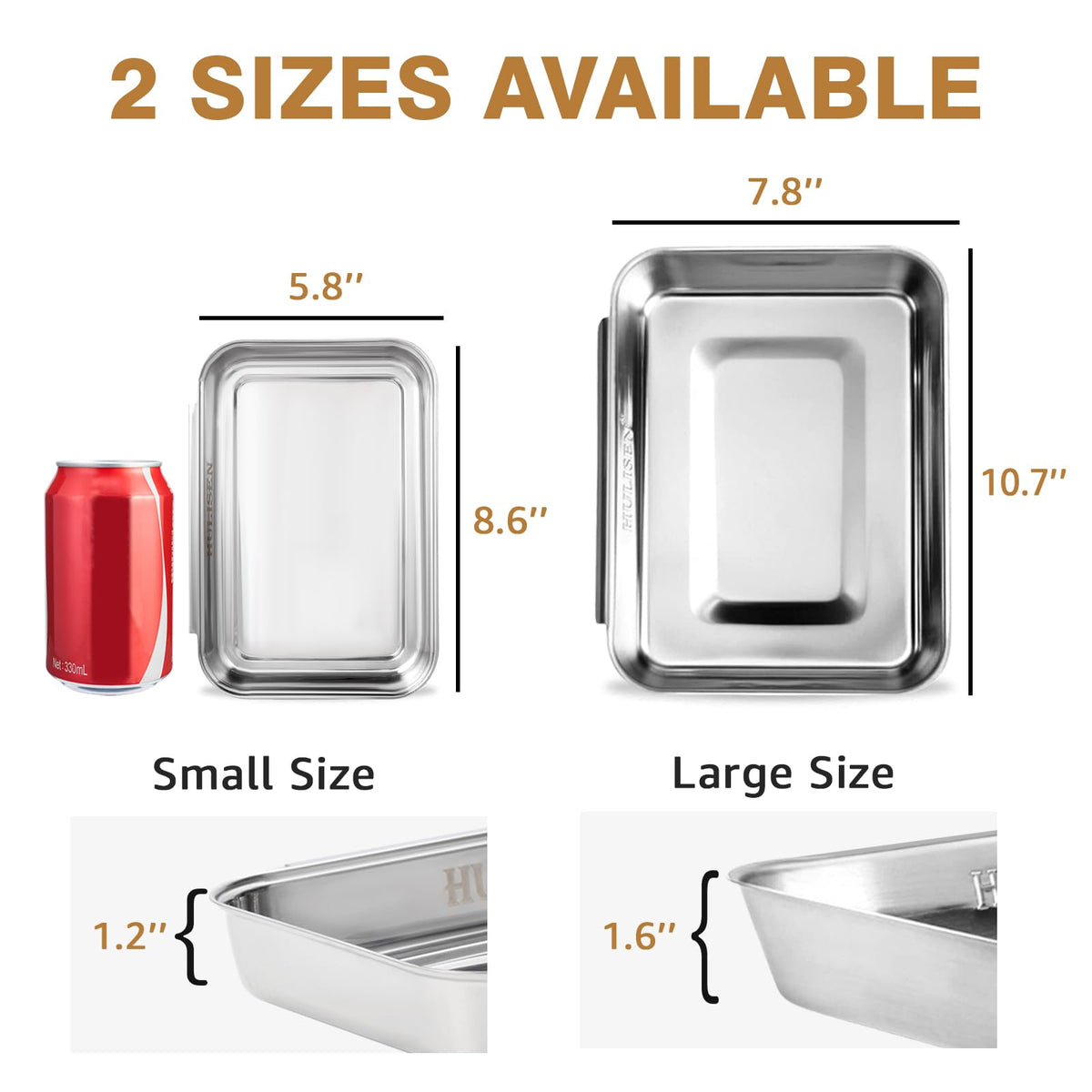 HULISEN breading pans stackable set saves kitchen space