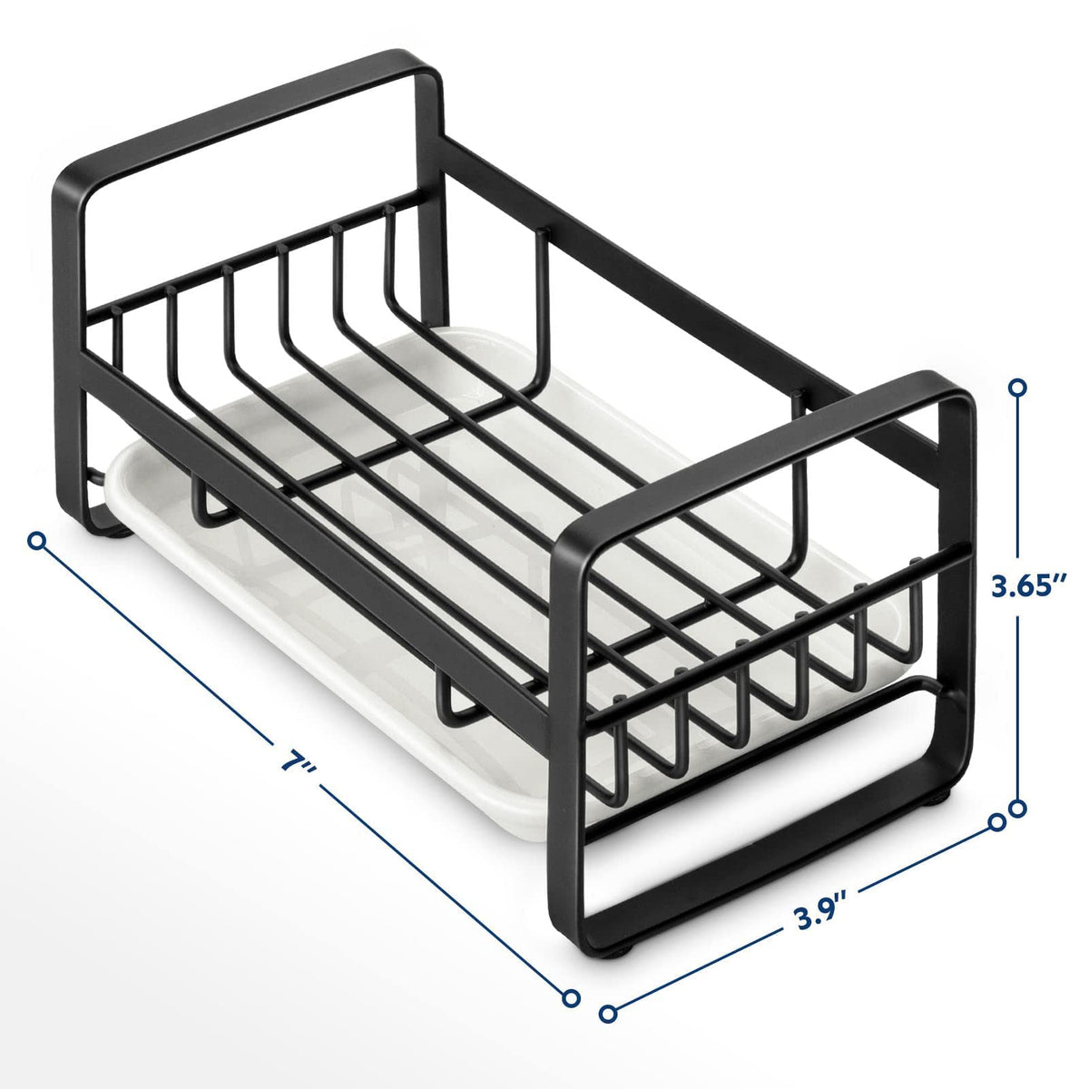 HULISEN compact size fits narrow sinks while holding essentials.