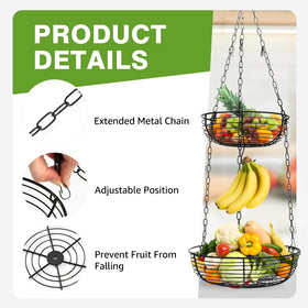 HULISEN diameter 11-3-9-7 inch baskets optimize tier sizing for varied produce.