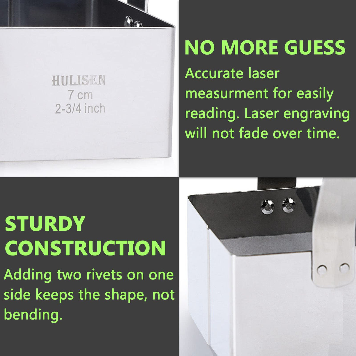 HULISEN dishwasher safe cutter cleans quickly after baking projects.