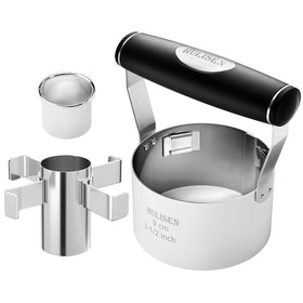 HULISEN donut cutter 3.5-inch diameter close-up showing durable stainless steel edge for clean cuts.