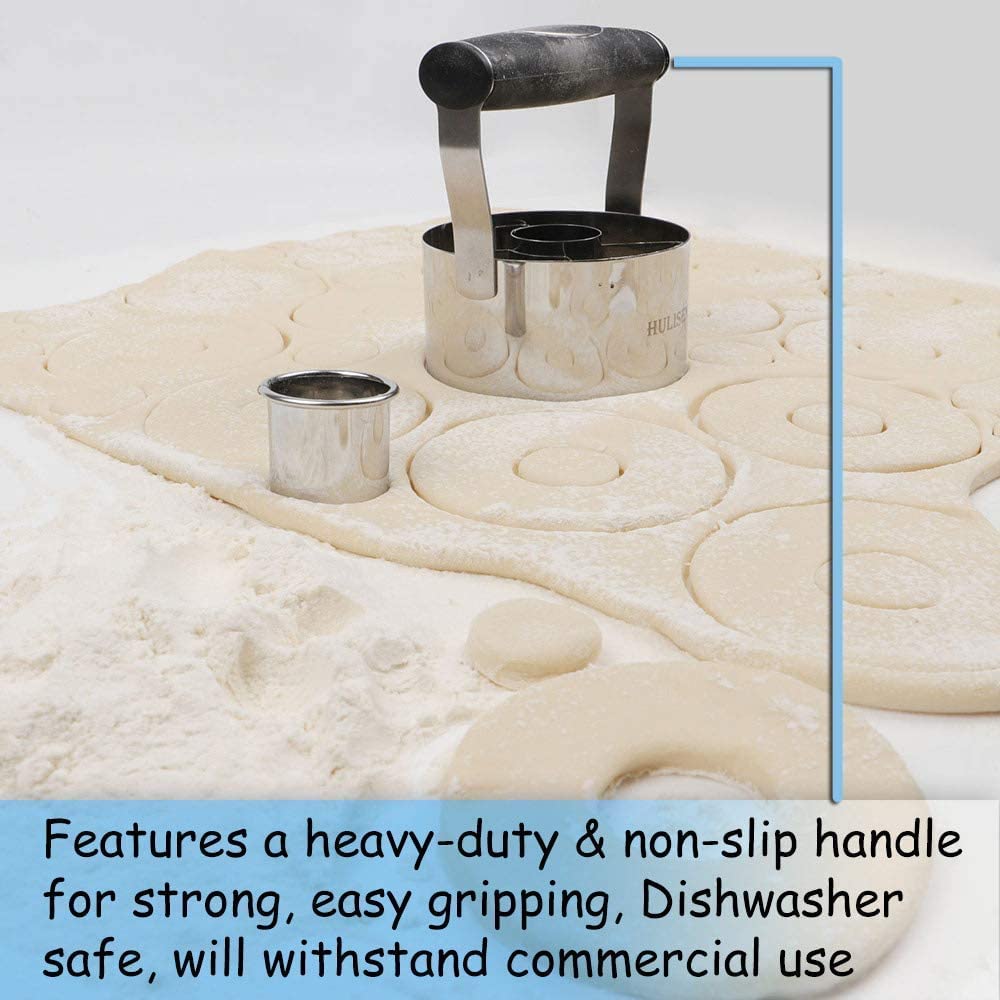 HULISEN donut cutter with 1.2-inch center hole for extra holes from scraps.