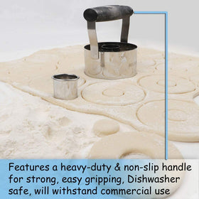 HULISEN donut cutter with 1.2-inch center hole for extra holes from scraps.