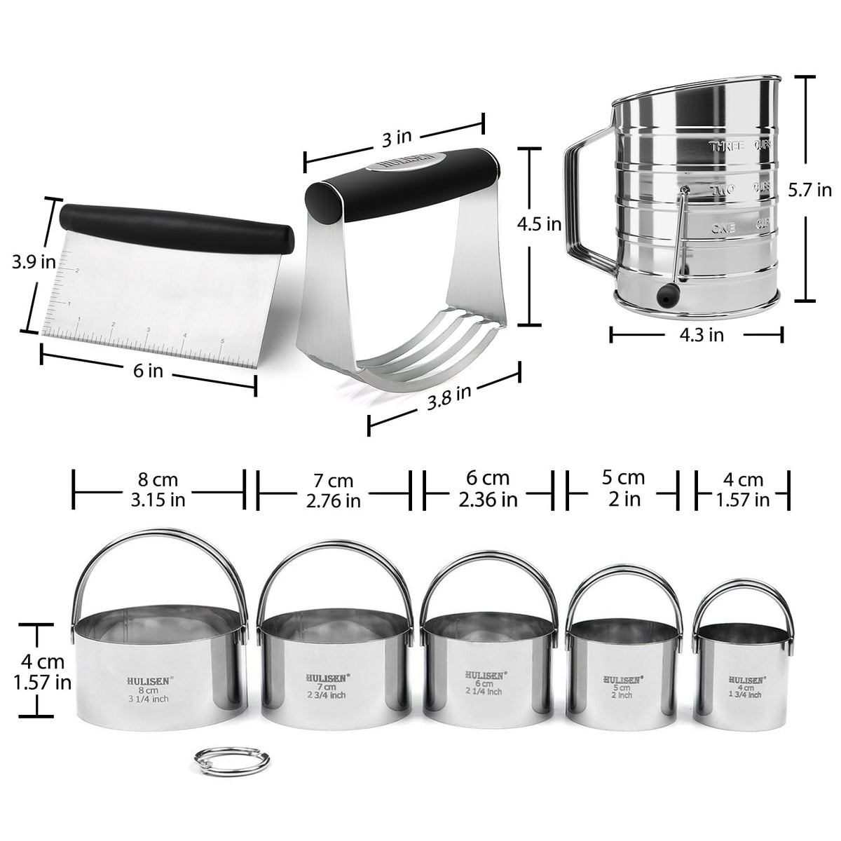 HULISEN stainless steel construction is easy to clean and durable