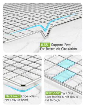 HULISEN grid design emphasizes even airflow for faster cooling and cooking