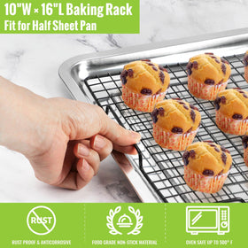 HULISEN 16x10 half-sheet pan fit for versatile placement.