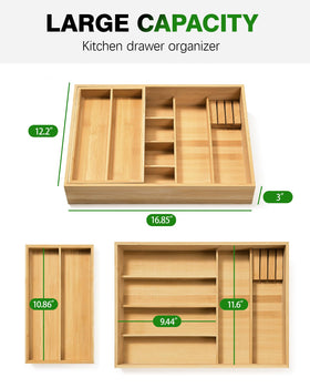 HULISEN removable knife holder fits up to 3 knives for flexible layout