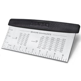 HULISEN large bench scraper with edge for smooth frosting on tall cakes.