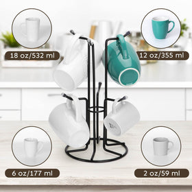 HULISEN mug-tree easy-clean surface simplifies upkeep.