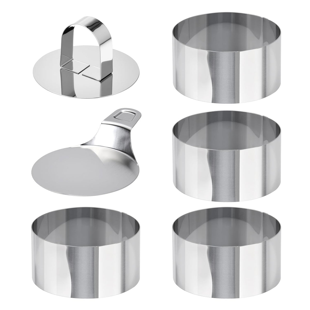 HULISEN round cake ring mold 3in set for precise portions and professional plating.