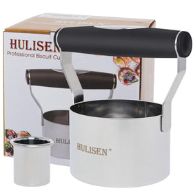 HULISEN soft-grip-handle biscuit cutters offer comfortable, fatigue-free baking.