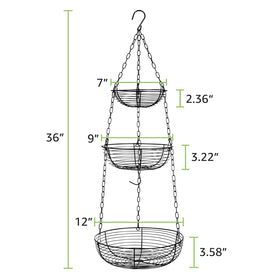 HULISEN space-saving kitchen basket frees countertop and fridge space.