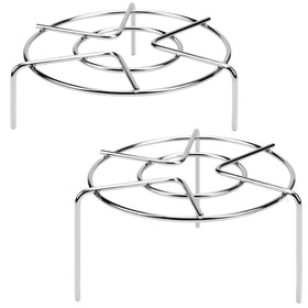 HULISEN 2-4-5-inch-trivet steam rack improves air circulation for even steaming.