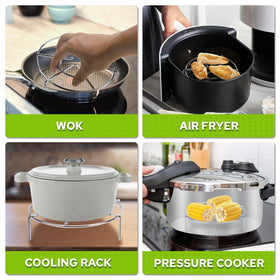 HULISEN-steam-rack-dishwasher-safe ensures convenience and easy cleaning.