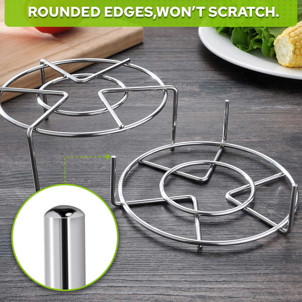 HULISEN-steam-rack-instant-pot-size-6-qt fits Instant Pot models for multi-layer steaming.