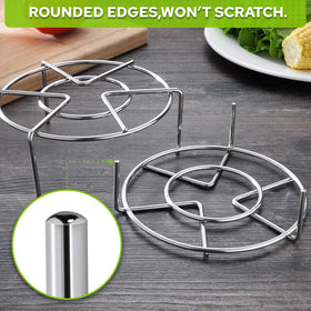 HULISEN-steam-rack-instant-pot-size-6-qt fits Instant Pot models for multi-layer steaming.