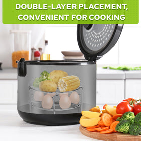 HULISEN-steam-rack-pressure-cooker-accessory helps keep foods elevated for even heat.