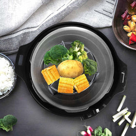 HULISEN-steam-rack-triangle-base-stability design provides sturdy support during cooking.
