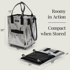 HULKEN bag folded flat for compact storage in small spaces.