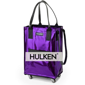 HULKEN small ultraviolet bag with wheels for easy grocery transport.