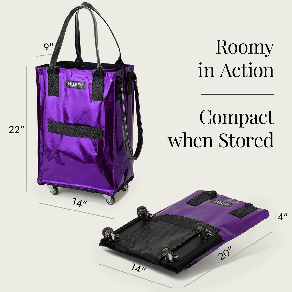 HULKEN water-resistant zipper cover protecting contents during rain.