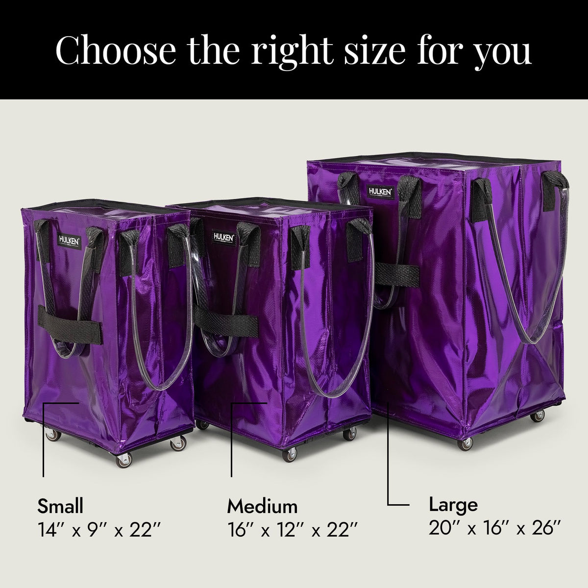 HULKEN water-resistant tote keeps contents protected during travel.