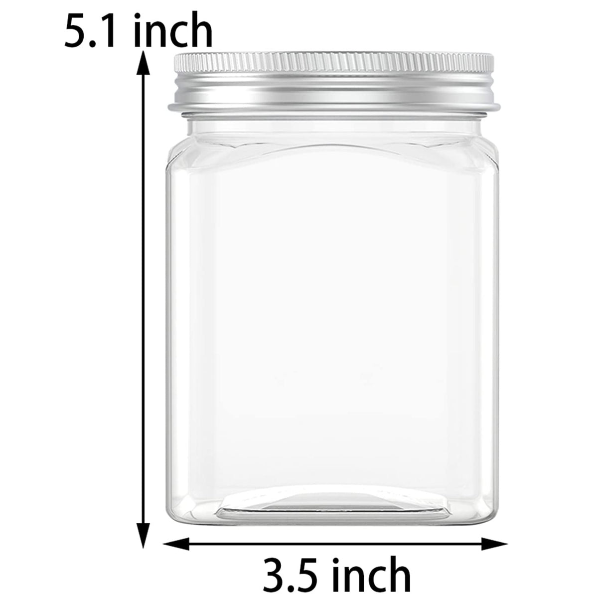 Hulless wide-mouth 720ml jar ready for easy access to dry ingredients.