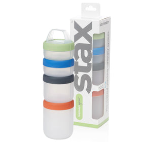 Humangear STAX cliphandle attached for quick bag clipping and hands-free travel.