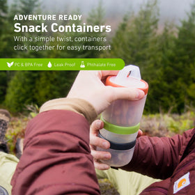 Humangear Stax silicone gasket provides leak-tight seals for liquids and snacks.