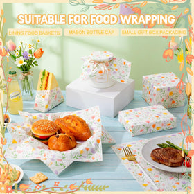 Humyoun Wildflower wax paper picnic sheets ideal for on-the-go meals.