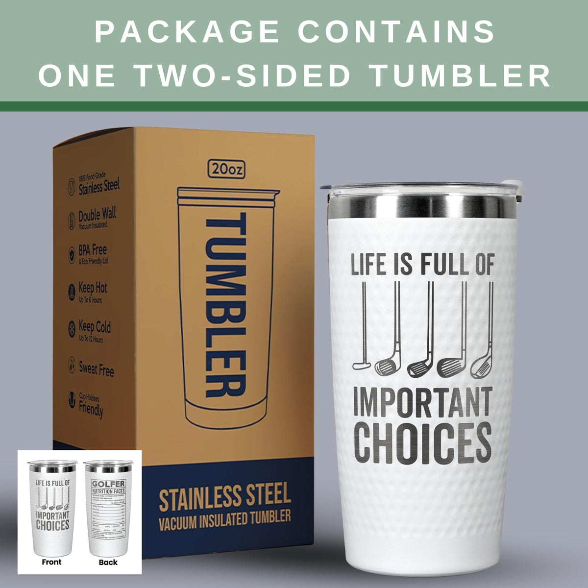 HUNIGIFT clear lid tumbler shows sip-ready design for quick rounds and practice.