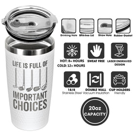 HUNIGIFT cup-holder-friendly size fits cars and golf carts.