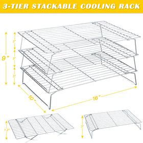 Hunnycook Cooling Racks 16x10 inch size for versatile baking sheets