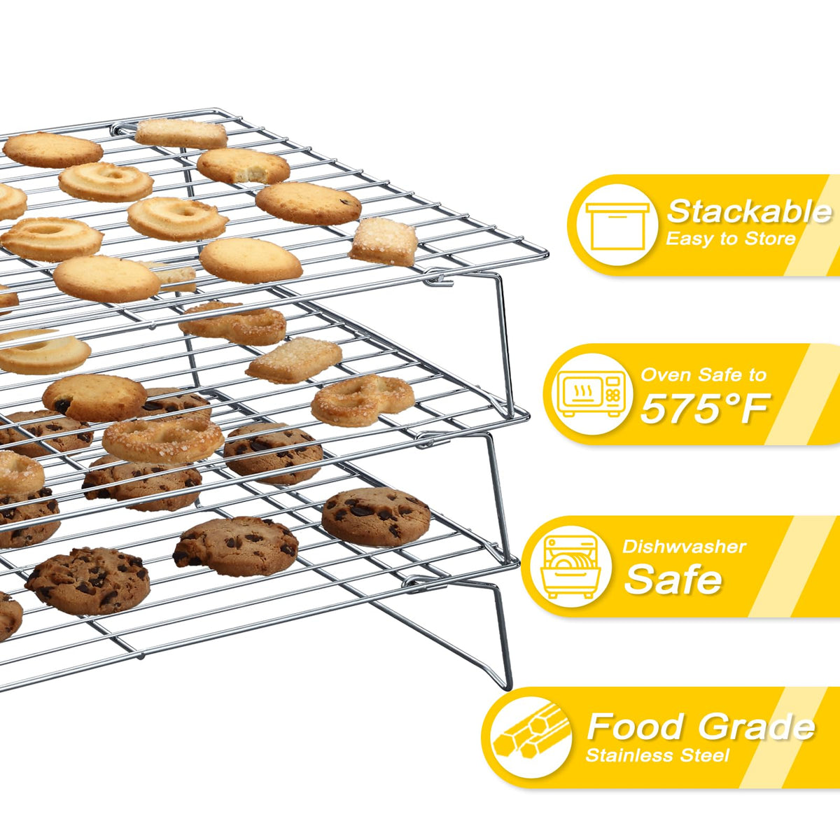 Hunnycook Stainless steel rack, oven-safe up to 374F for roasting