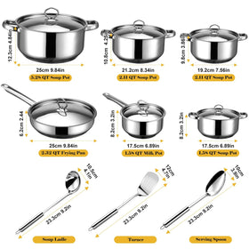 Hunnycook matching lids shown with each pot for easy storage