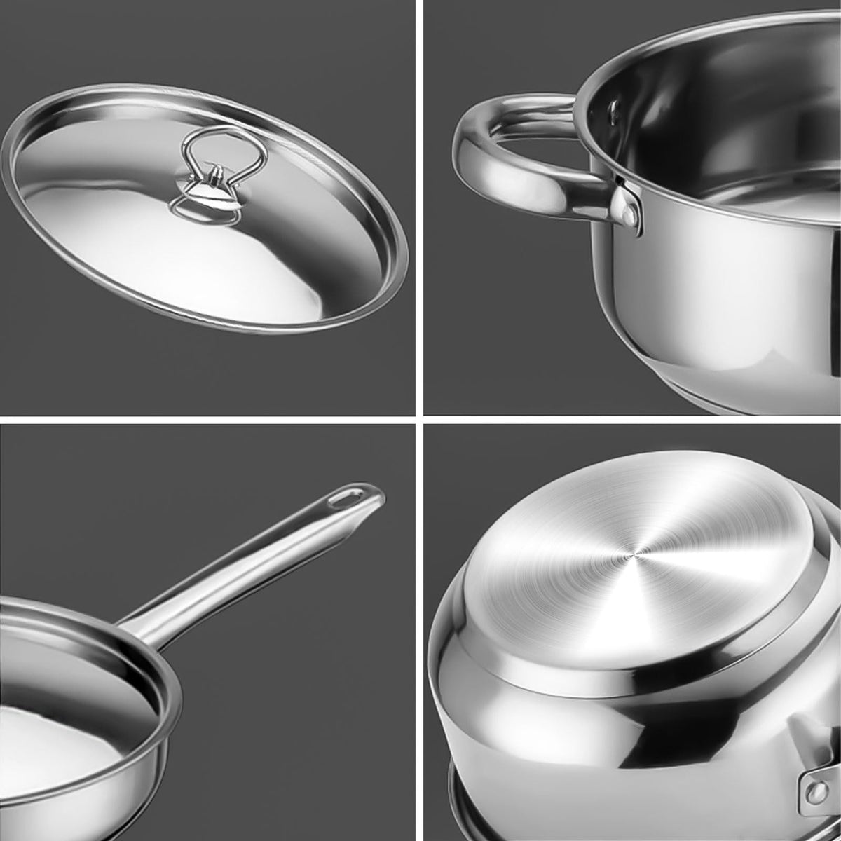 Hunnycook milk pot 1.58qt on stove for heating milk and sauces
