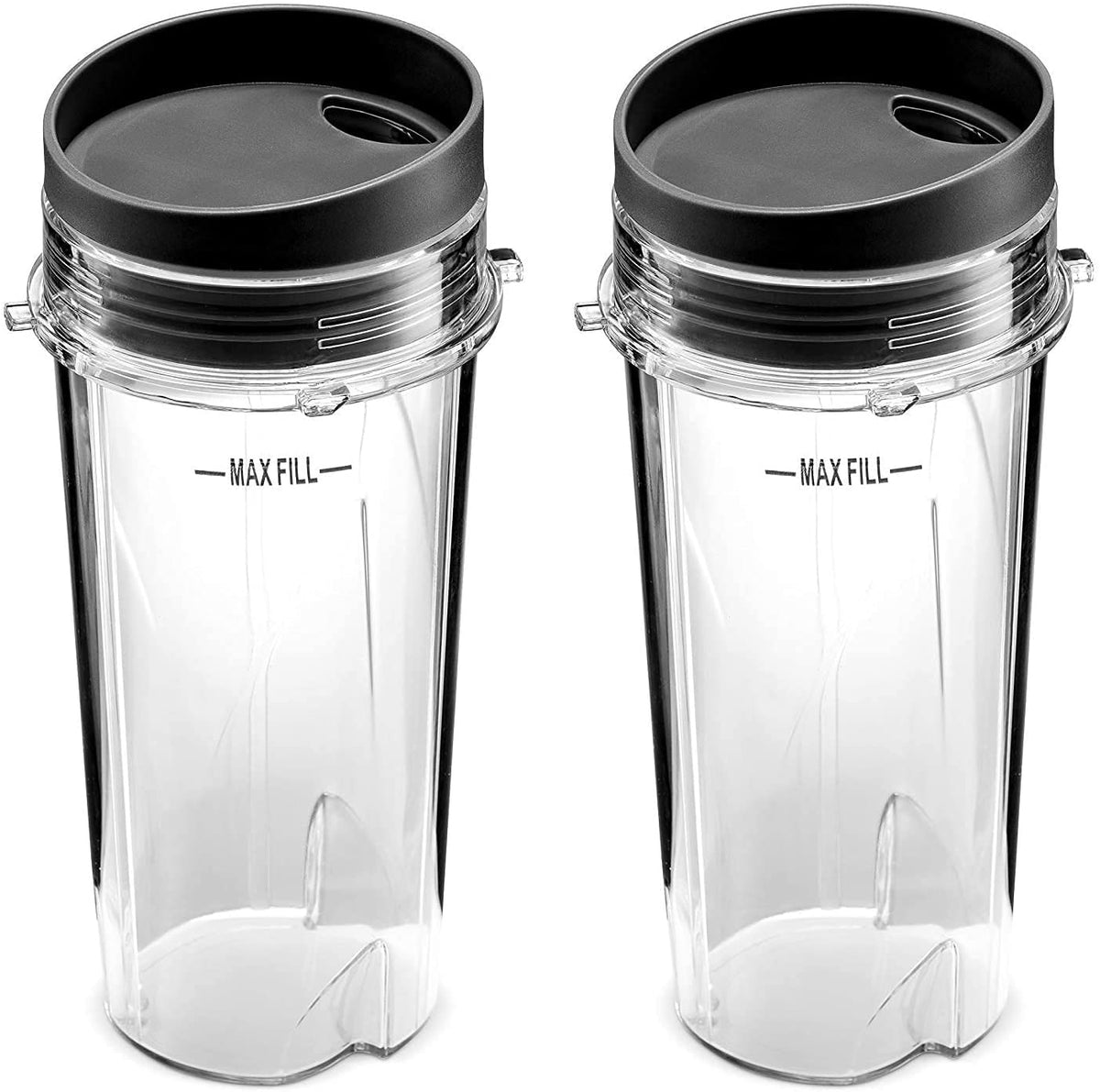 HUOZHI Ninja 16oz cup with sip lid, pack of 2, for on-the-go blends.