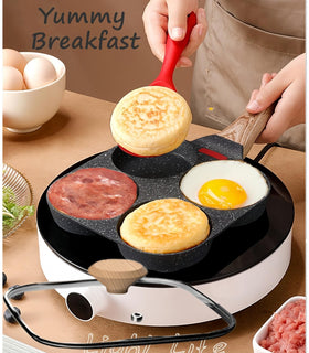 HUPECHAM egg pan heating base promotes even, rapid cooking.