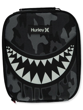 Hurley One and Only lunch tote close-up shows durable fabric and lining.