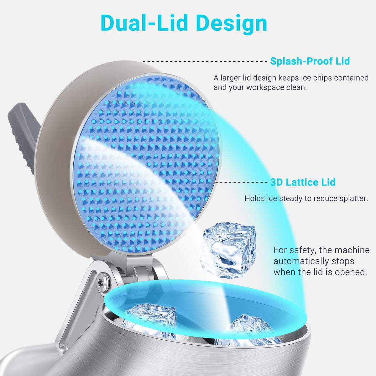 Hurmovae double-cover protection to minimize splashing during shaving.