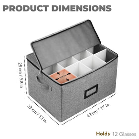 Hurzmoro Oxford fabric case keeps delicate stemware safe during moves.