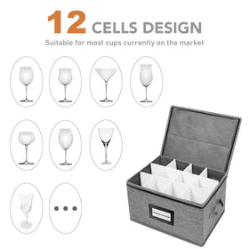 Hurzmoro padded dividers cushion glasses against bumps and scratches.