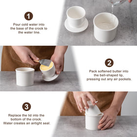Husfunov butter crock is dishwasher safe for easy cleaning