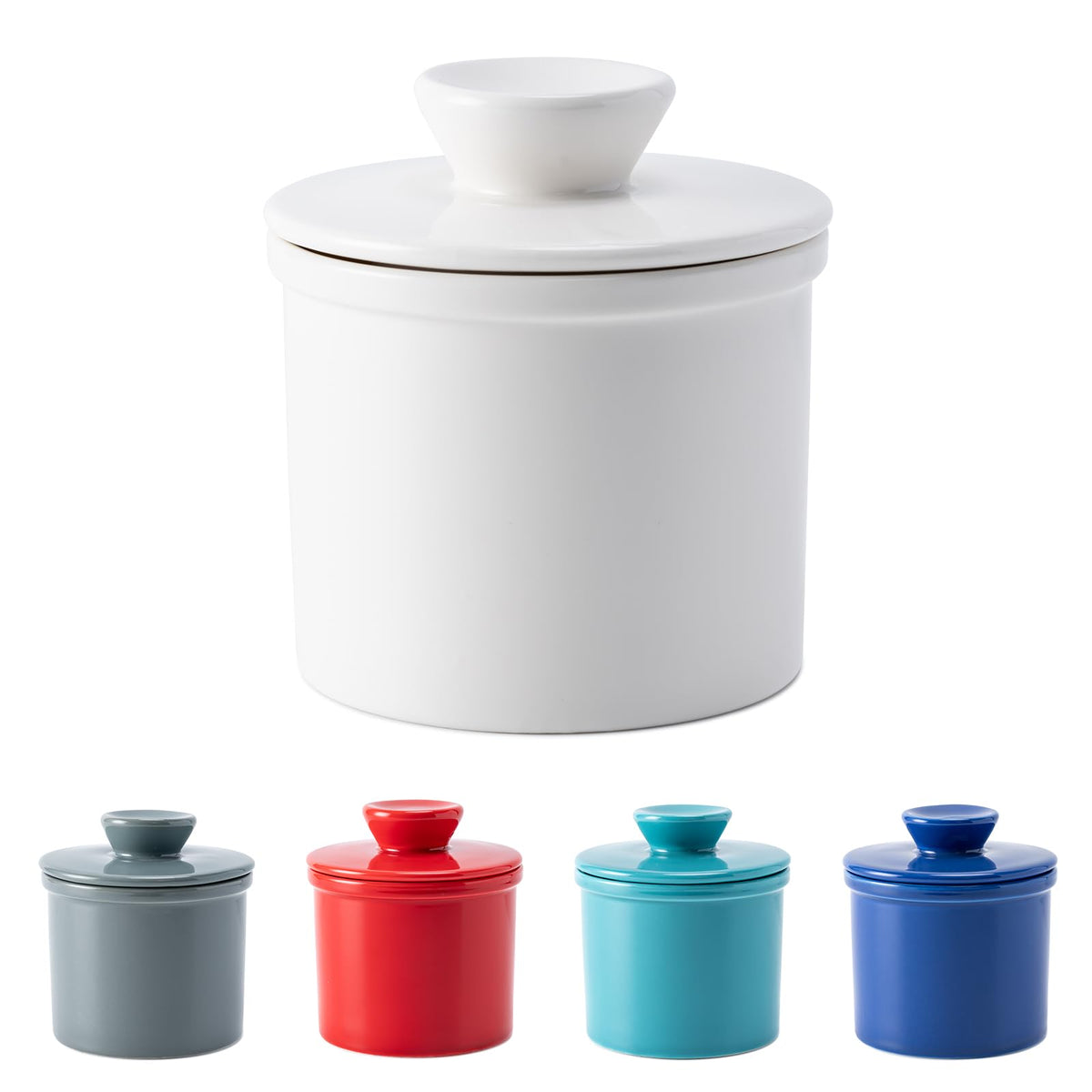 Husfunov butter crock with water line for easy spreading and freshness