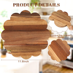 Hushee acacia decorative serving board round elevates table presentation.