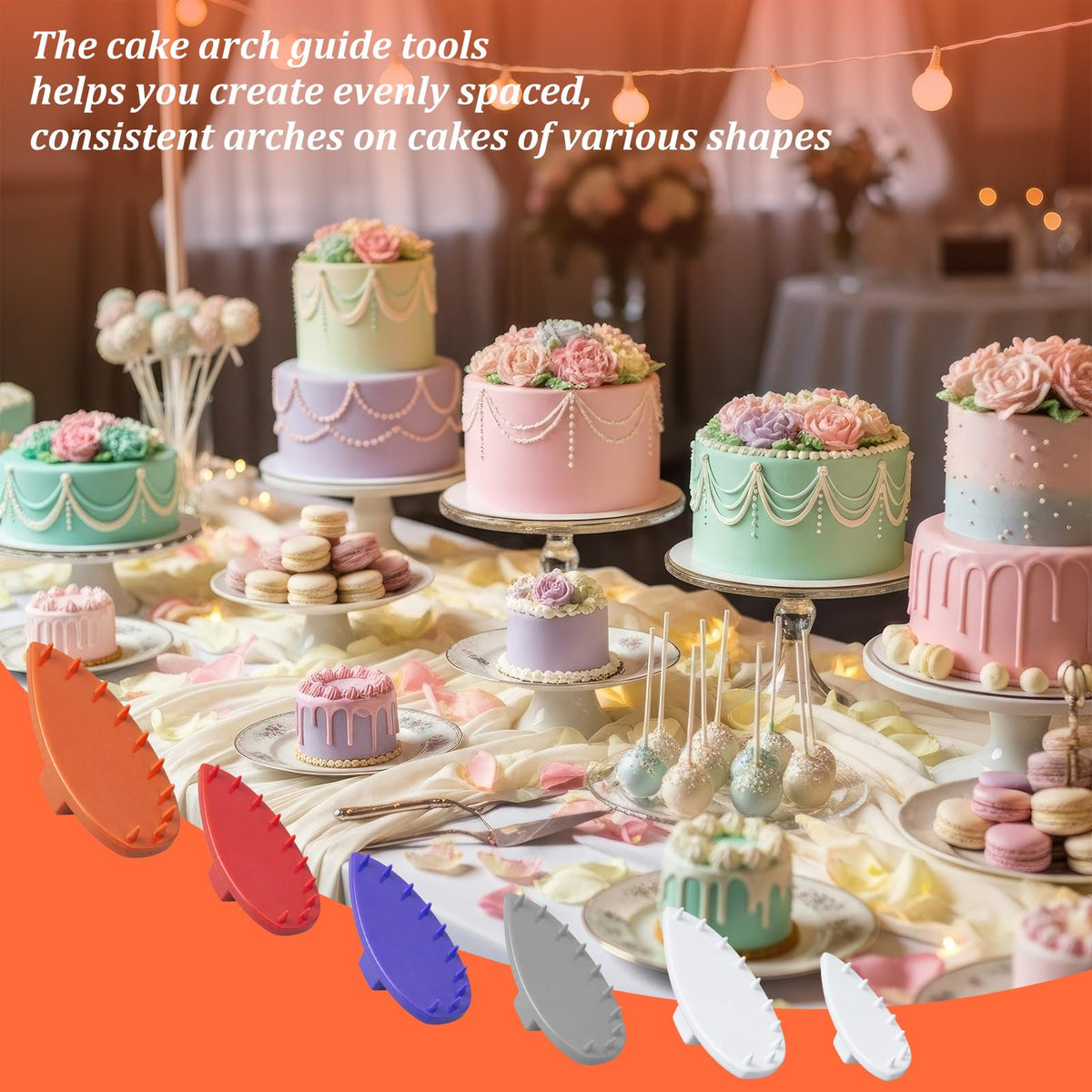 Hushee cake arch guide templates pack for home bakers and pros