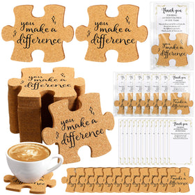 Hushee puzzle coasters set demonstrates durable cork for daily workplace use.