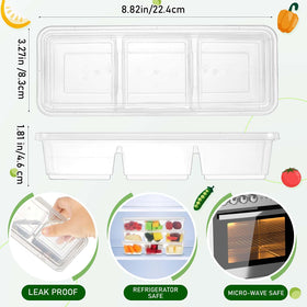 Hushee three-compartment bento box ideal for portion control at work or home.
